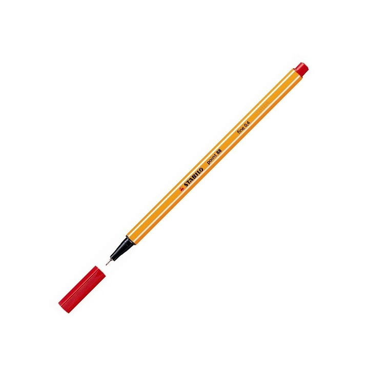 Μαρκαδόρος Σχεδίου STABILO Point 88 No.40 0.4 mm (Κόκκινο) (88/40) (STB88/40R)