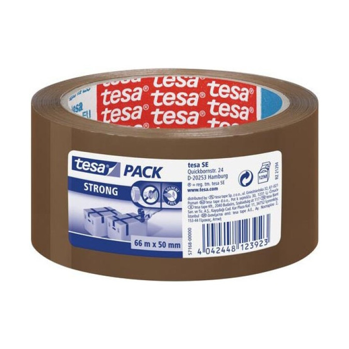 Tesa Ταινία Συσκευασίας 57168 Καφέ Αθόρυβη 50mm x 66m (TESA57168)