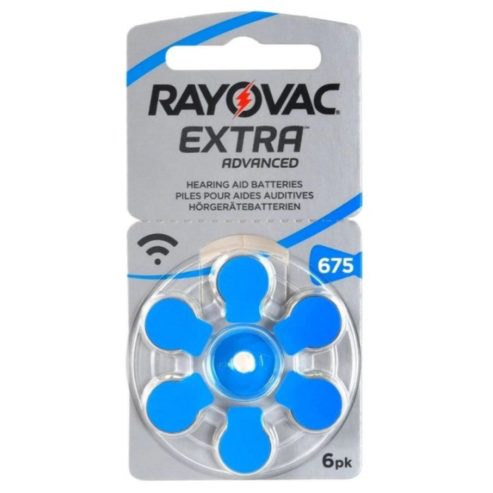 Rayovac Extra Advanced Μπαταρίες Ακουστικών Βαρηκοΐας 675 1.45V 6τμχ (22574037) (RAY22574037)