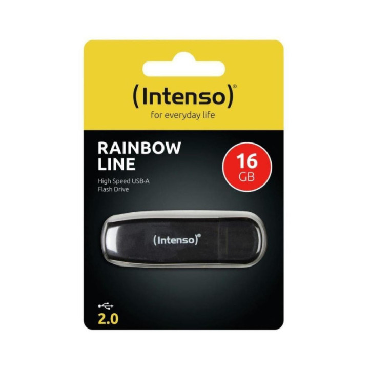 Intenso USB 2.0 Stick 16GB Rainbow Line Black (3502470) (NSO3502470)