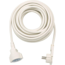 Brennenstuhl Quality Plastic Extension Cable with Flat Plug 10m H05VV-F3G1.5 white (1168980210) (BNN1168980210)