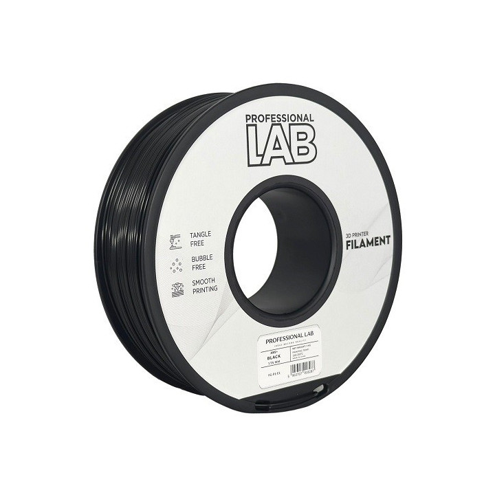 Professional Lab ABS 3D Printer Filament - Black - spool of 1Kg - 1.75mm