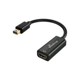 MediaRange Mini DisplayPort to HDMI Converter, 10 Gbps, 20cm, Black (MRCS236)