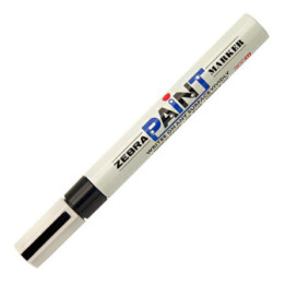 Zebra  Μαρκαδόρος Λαδιού 3.0mm Μέτρια Μύτη Μαύρο (ZB-51011) (ZEB51011)