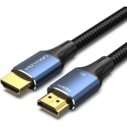 VENTION Cotton Braided 8K HDMI Male to Male Cable 5M Blue Aluminum Alloy Type (ALGLJ) (VENALGLJ)