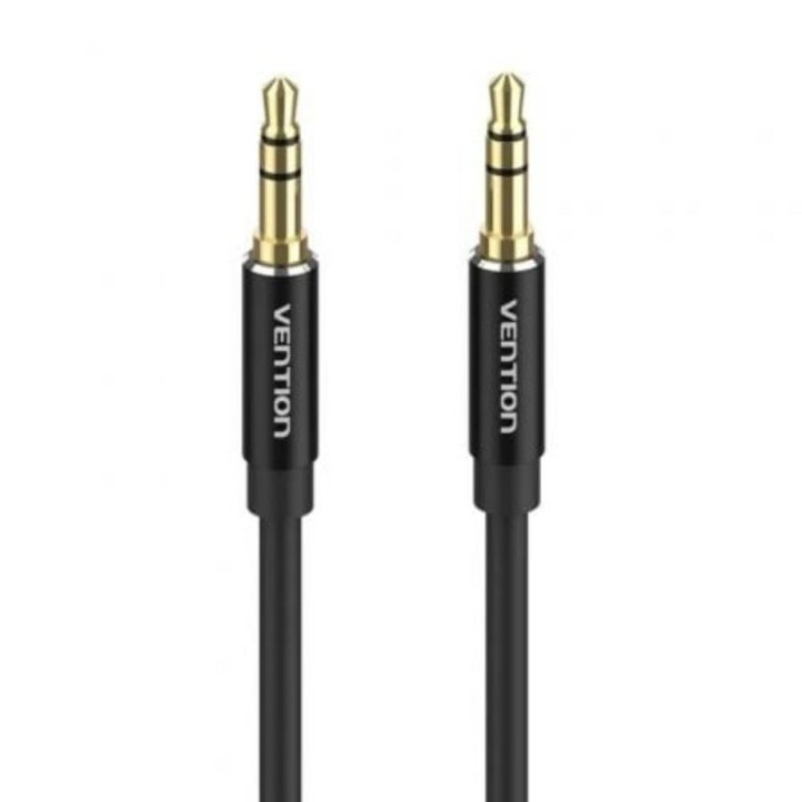VENTION 3.5mm Male to Male Audio Cable 1.5M Black Aluminum Alloy Type (BAXBG) (VENBAXBG)