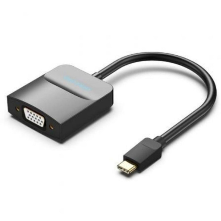 VENTION Type-C to VGA Adapter 0.15M Black ABS Type (TDDBB) (VENTDDBB)
