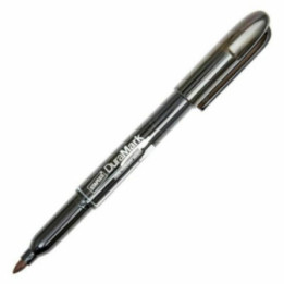 Staples Duramark Permanent Marker Black 1.5 3 Mm Round (50649) (STP50649)