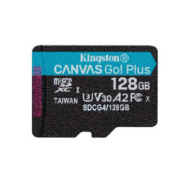 Kingston microSD 128GB CanvasGo+ 200MB/s A2 U3 V30 adapt (SDCG4/128GB) (KINSDCG4-128GB)
