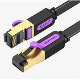 VENTION Flat Cat.7 Patch Cable 0.5M Black (ICABD) (VENICABD)