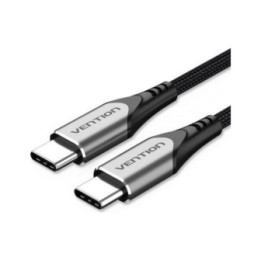 VENTION USB 2.0 C Male to C Male 5A Cable 2M Gray Flexible PVC Type (TRWHH) (VENTRWHH)