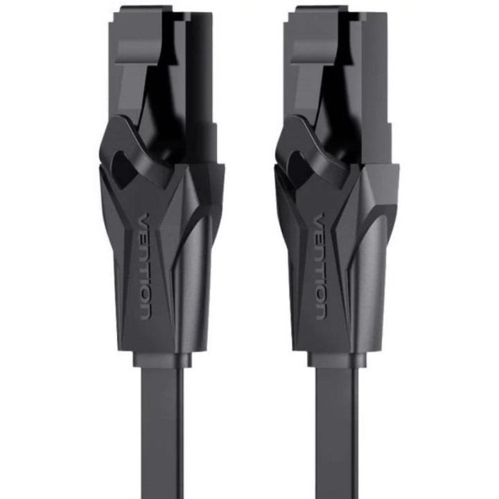 VENTION Flat Cat.6 UTP Patch Cable 1M Black (IBABF) (VENIBABF)