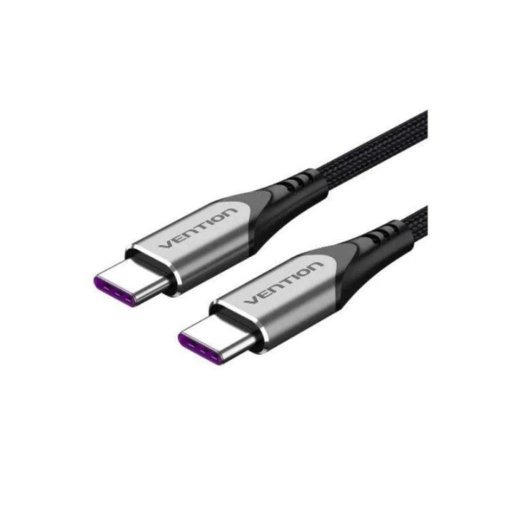 VENTION Cotton Braided USB-C to USB-C 3.1 Cable 1M  Gray (TAAHF) (VENTAAHF)