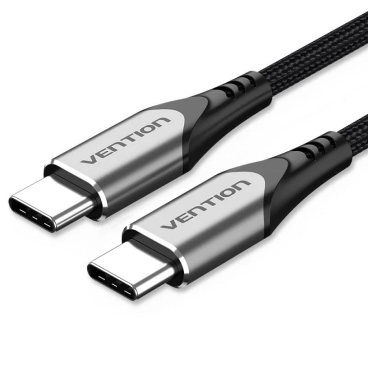 VENTION USB 2.0 Type-C Male to Type-C Male 3A Cable 2M Black Aluminum Alloy Type (TRDBH) (VENTRDBH)