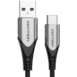 VENTION Cotton Braided USB 2.0 A Male to C Male 3A Cable 3M Gray Aluminum Alloy Type (CODHI) (VENCODHI)
