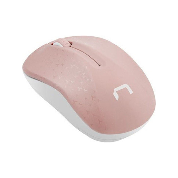 NATEC Toucan Wireless Optical Mouse 1600 DPI - Pink-White (NMY-1652) (NTCNMY-1652)