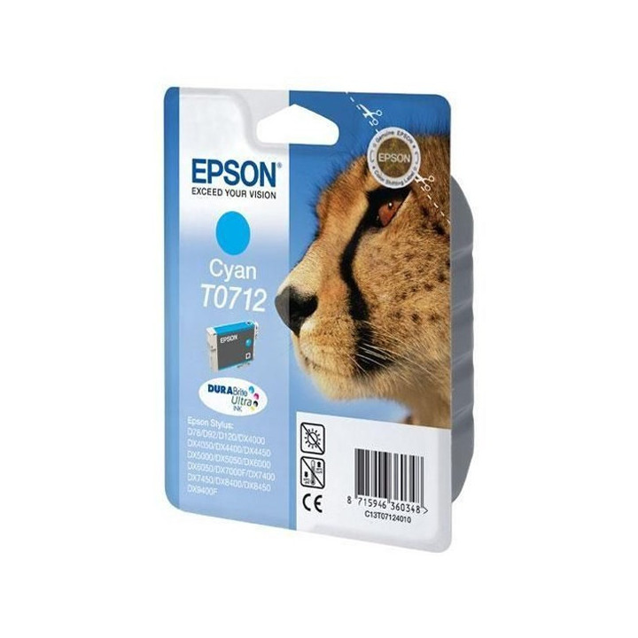 Epson Μελάνι Inkjet T0712 Cyan (C13T07124012) (EPST071240)