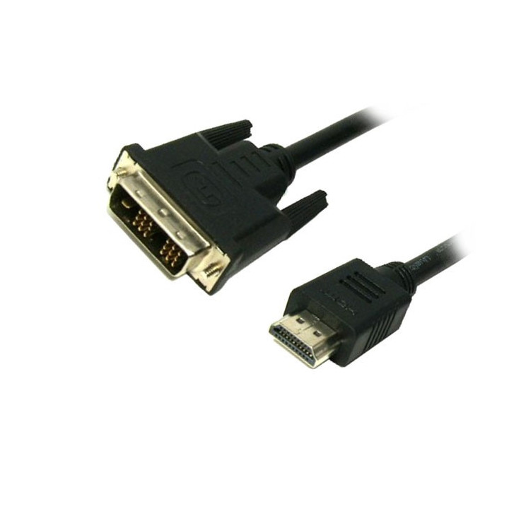 Καλώδιο MediaRange HDMI/DVI Gold-plated (24+1 Pin) 2.0M Black (MRCS118)