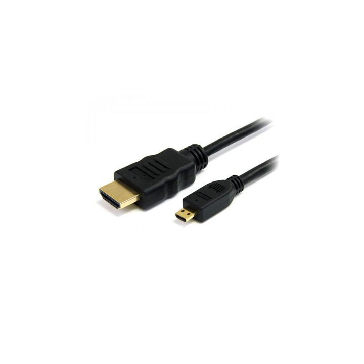 Καλώδιο MediaRange HDMI/Micro HDMI Version 1.4 with Ethernet  Gold-plated 1.0M Black (MRCS146)