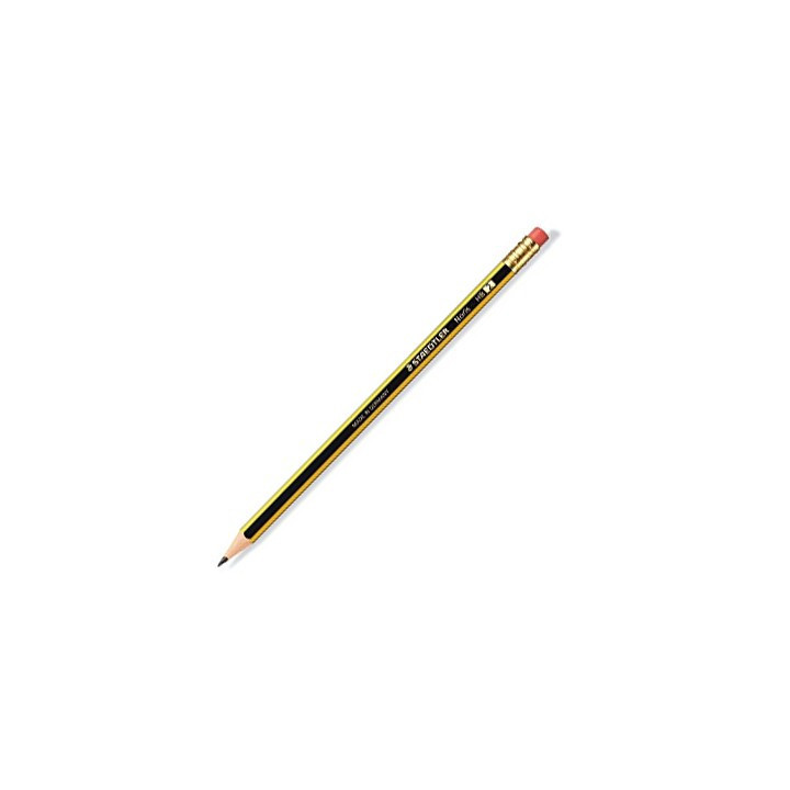 Μολύβι Ξύλινο Με Γόμα STAEDTLER Noris 122 HB (Μαύρο) (STAE122HB)