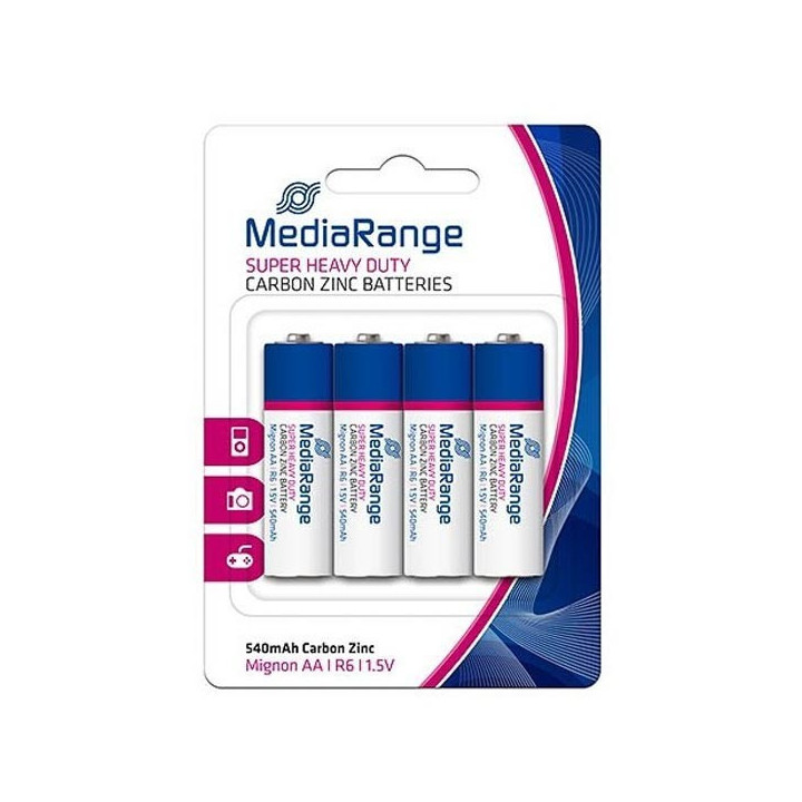 Super Heavy Duty Battery MediaRange AA 1.5V (LR6) (4 Pack) (MRBAT144)
